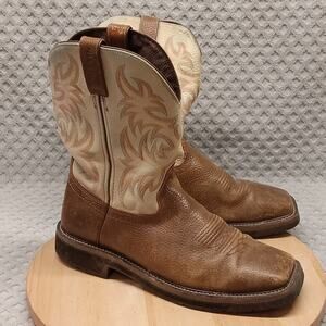 Justin Boots Men's 10.5D WK4683 Leather Square Toe